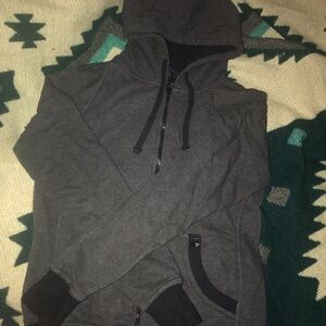 Pact Organic Full Zipper Hoodie Sweatshirt in charcoal grey (small)